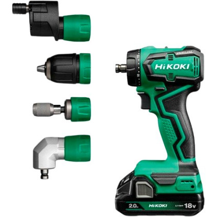 Дрель-шуруповерт Hikoki DS18DDQ WSZ (с 2-мя АКБ, кейс)
