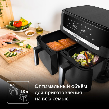 Аэрогриль (аэрофритюрница) Tefal Dual Easy Fry EY9428E0