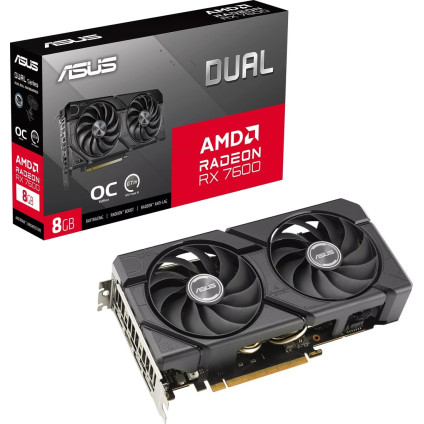 Видеокарта ASUS Dual Radeon RX 7600 EVO OC Edition 8GB GDDR6 DUAL-RX7600-O8G-EVO