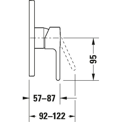 Смеситель без скрытого механизма Duravit B.2 chrom B24210010010