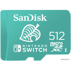 Карта памяти SanDisk Nintendo Switch Licensed Card Animal Crossing Edition microSDXC 512GB SDSQXAO-512G-GNCZN
