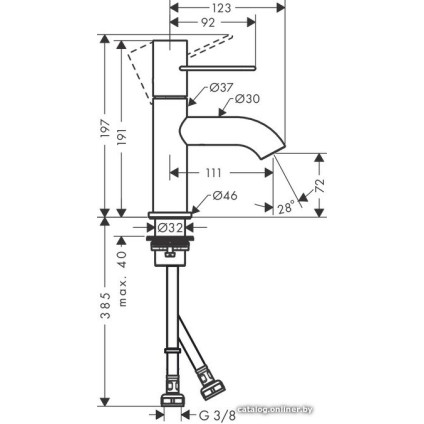 Смеситель Axor Uno 38021000