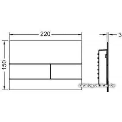Панель смыва Tece Square II 9240834 (белый матовый)