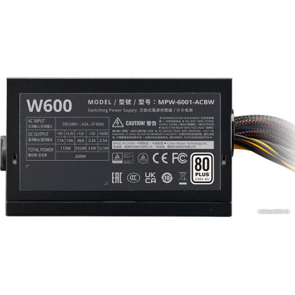 Блок питания Cooler Master Elite NEX W600 MPW-6001-ACBW-B