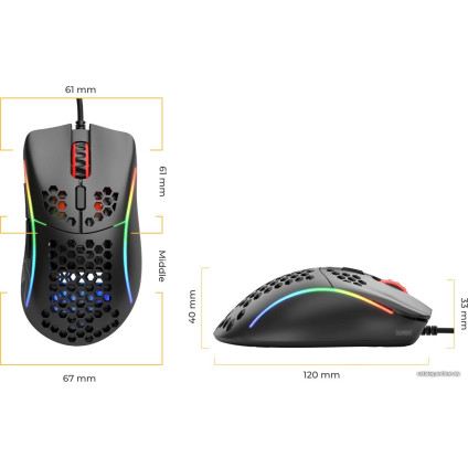 Игровая мышь Glorious Model D (глянцевый черный)