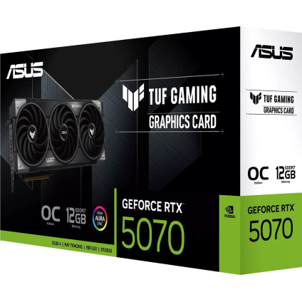 Видеокарта ASUS TUF Gaming GeForce RTX 5070 12GB GDDR7 OC Edition TUF-RTX5070-O12G-GAMING