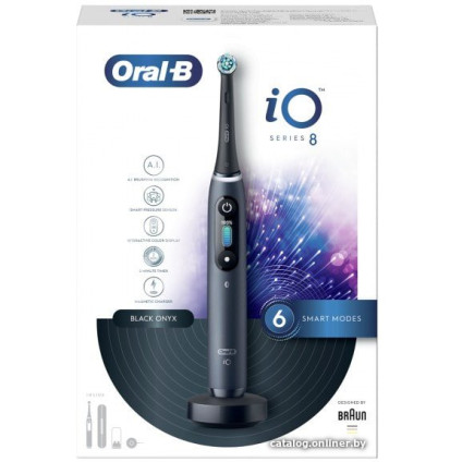 Электрическая зубная щетка Oral-B iO 8n (черный, 2 насадки)