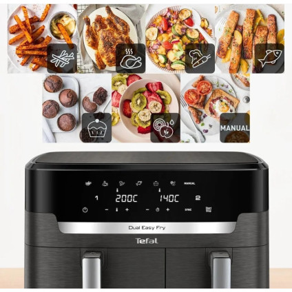 Аэрогриль (аэрофритюрница) Tefal Dual Easy Fry EY942HE0