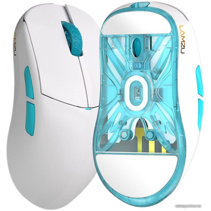 Игровая мышь Lamzu Atlantis Mini Pro (белый/голубой)