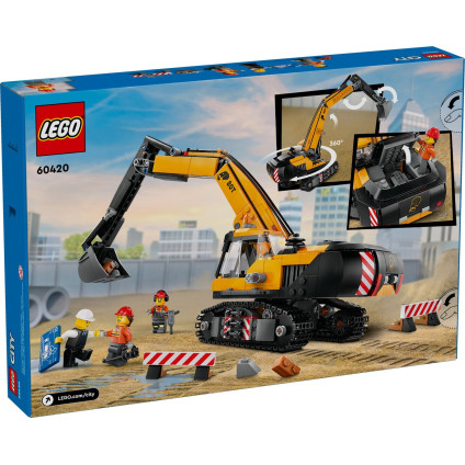 Конструктор LEGO City 60420 Желтый экскаватор