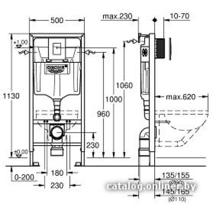 Инсталляция для унитаза Grohe Rapid SL [38775001]
