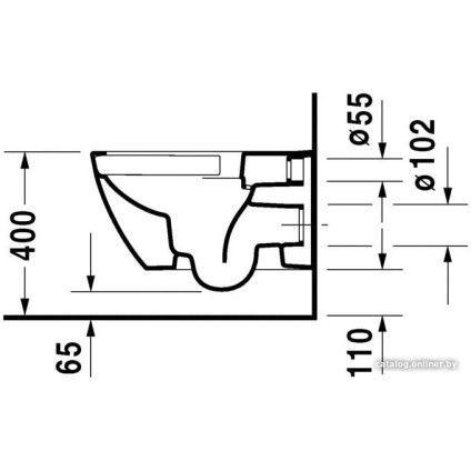 Унитаз подвесной Duravit Happy D.2 2222098900 (без сиденья)