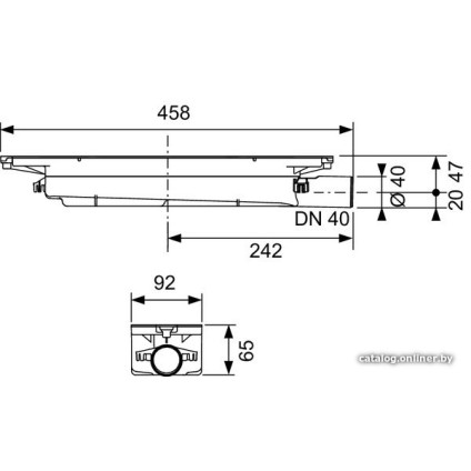 Сифон Tece Drainprofile 673001 (боковой слив)