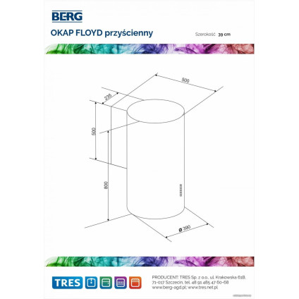 Кухонная вытяжка Berg Floyd White Isola