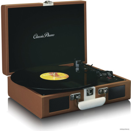 Виниловый проигрыватель Lenco TT-120 (коричневый/белый)