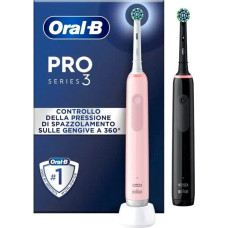 Комплект зубных щеток Oral-B Pro 3 3900N (черный/розовый)