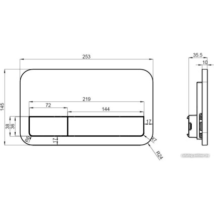 Панель смыва Villeroy & Boch ViConnect 922490AN (черный мат)