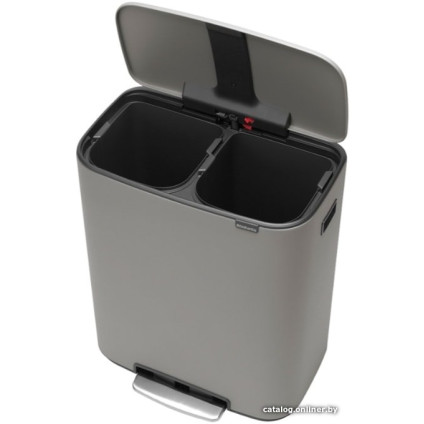 Система сортировки мусора Brabantia Bo Pedal Bin 2 x 30 л (минерально-серый)