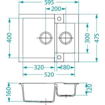 Кухонная мойка Alveus Rock 80 G04M 4218004