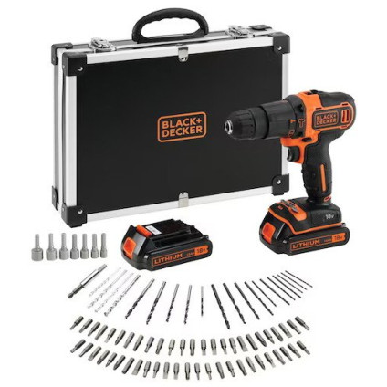 Ударная дрель-шуруповерт Black & Decker BDCHD18BAFC (с 2-мя АКБ, кейс)