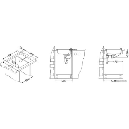 Кухонная мойка Alveus Line 60 (нержавеющая сталь)