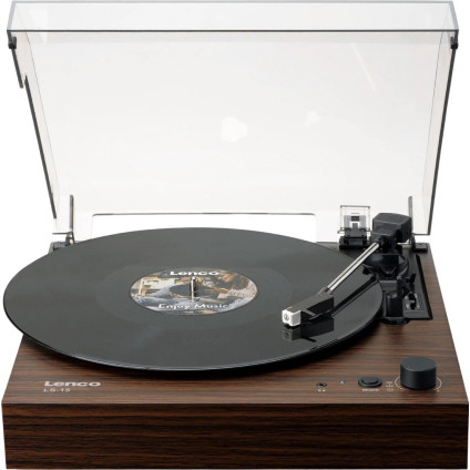Виниловый проигрыватель Lenco LS-15 (коричневый)