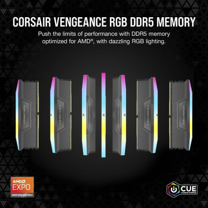 Оперативная память Corsair Vengeance RGB 2x16ГБ DDR5 6000 МГц CMH32GX5M2E6000Z36