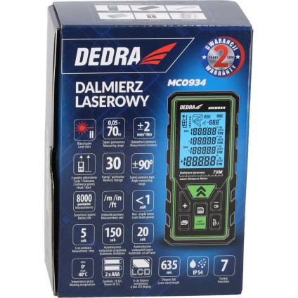 Лазерный дальномер Dedra MC0934