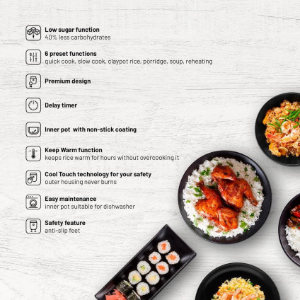 Рисоварка Lauben Low Sugar Rice Cooker 1500AT