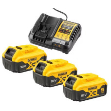 Аккумулятор с зарядным устройством DeWalt DCB1104P3 (18В/3x5 Ач + 12-18В)