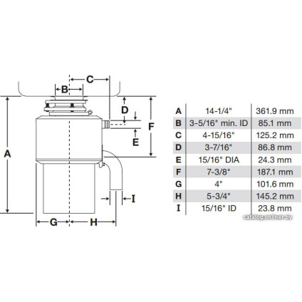 Измельчитель пищевых отходов InSinkErator LC-50