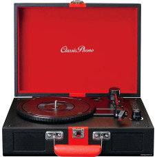 Виниловый проигрыватель Lenco TT-110 (черный/красный)