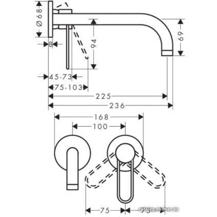 Смеситель Axor Uno 38122000