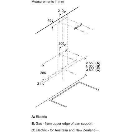 Кухонная вытяжка Bosch Serie 2 DWB96BC60
