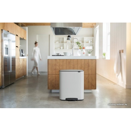 Система сортировки мусора Brabantia Bo Pedal Bin 2 x 30 л (белый)