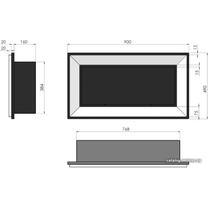 Биокамин SimpleFire Frame 900 (черный)