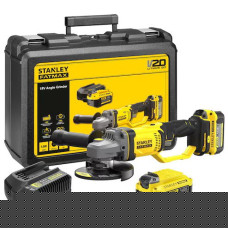 Угловая шлифмашина Stanley SFMCG400M2K (с 2-мя АКБ, кейс)