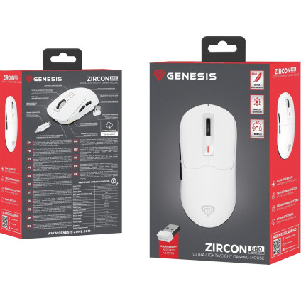 Игровая мышь Genesis Zircon 660 Wireless (белый)