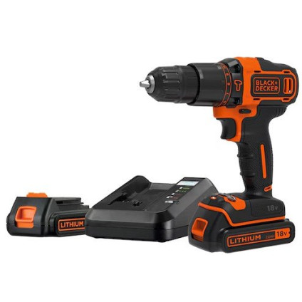 Ударная дрель-шуруповерт Black & Decker BDCHD18K1B2 (с 2-мя АКБ, кейс)