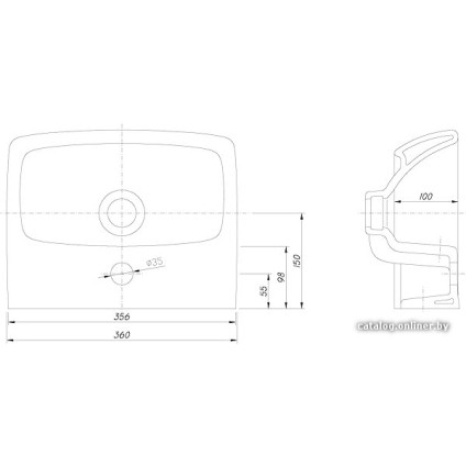 Умывальник Kolo Nova Pro 36x28 [M32137]