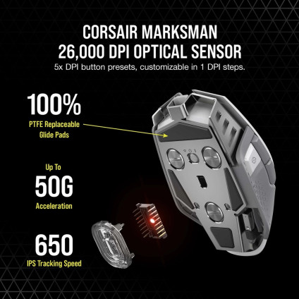 Игровая мышь Corsair M65 RGB Ultra Wireless (белый)
