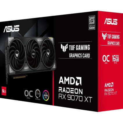 Видеокарта ASUS TUF Gaming Radeon RX 9070 XT OC Edition 16GB GDDR6 TUF-RX9070XT-O16G-GAMING