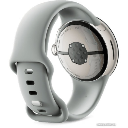 Умные часы Google Pixel Watch 2 LTE (золотистый шампань/лесной орех, спортивный силиконовый ремешок)