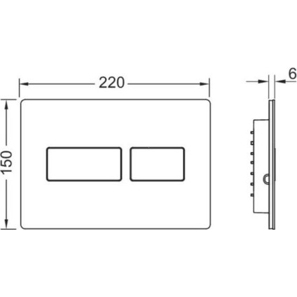 Панель смыва Tece Solid 9240438 (графит с текстурой линии)
