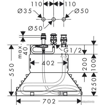 Скрытый механизм Hansgrohe 13437180