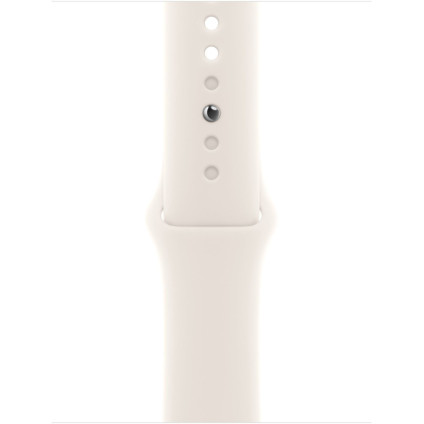 Умные часы Apple Watch Series 11 42 мм (алюминиевый корпус, серебристый/звездный свет, спортивный силиконовый ремешок M/L)