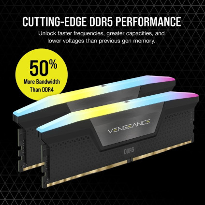 Оперативная память Corsair Vengeance RGB 2x16ГБ DDR5 6000 МГц CMH32GX5M2E6000C36