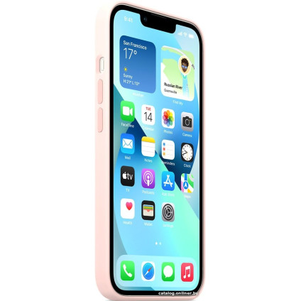 Чехол для телефона Apple MagSafe Silicone Case для iPhone 13 (розовый мел)