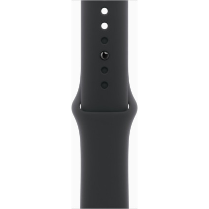 Умные часы Apple Watch Series 11 42 мм (алюминиевый корпус, черный/черный, спортивный силиконовый ремешок M/L)