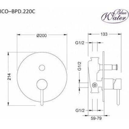 Смеситель Blue Water ICO-BPD.220C